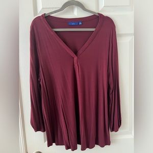 Brand New Never Used APT.9 XXL Burgundy Top 95% Rayon 5% Spandex